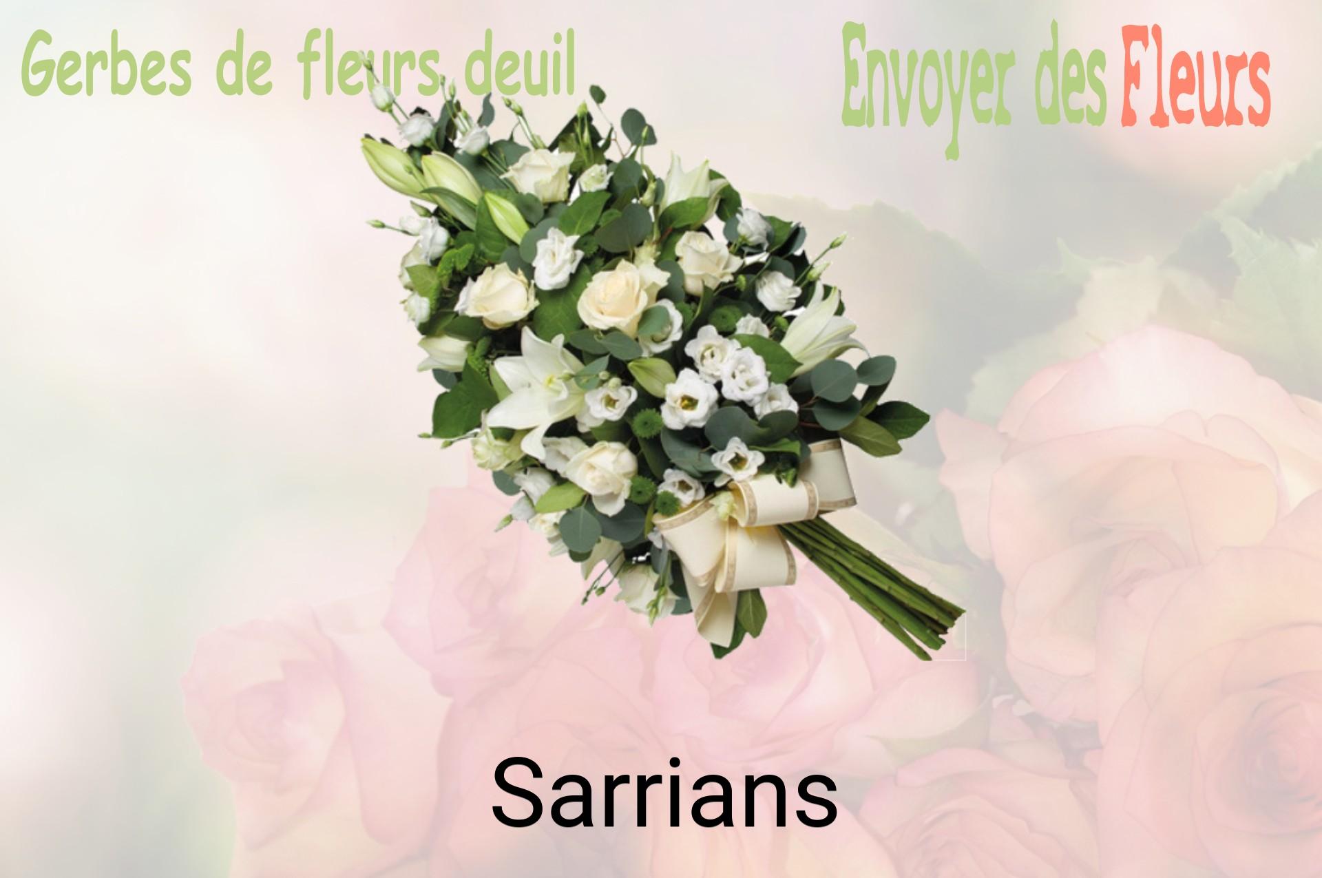 Gerbe de fleurs de deuil livrée à Sarrians